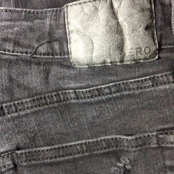 Aeropostale Athletic Skinny Jeans Black Distressed Look Size 28/30 - Picture 10 of 12